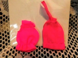 1468 1970 BARBIE DOLL SPECIAL SPARKLE HOT PINK SLEEVELESS SHELL TOP ONLY